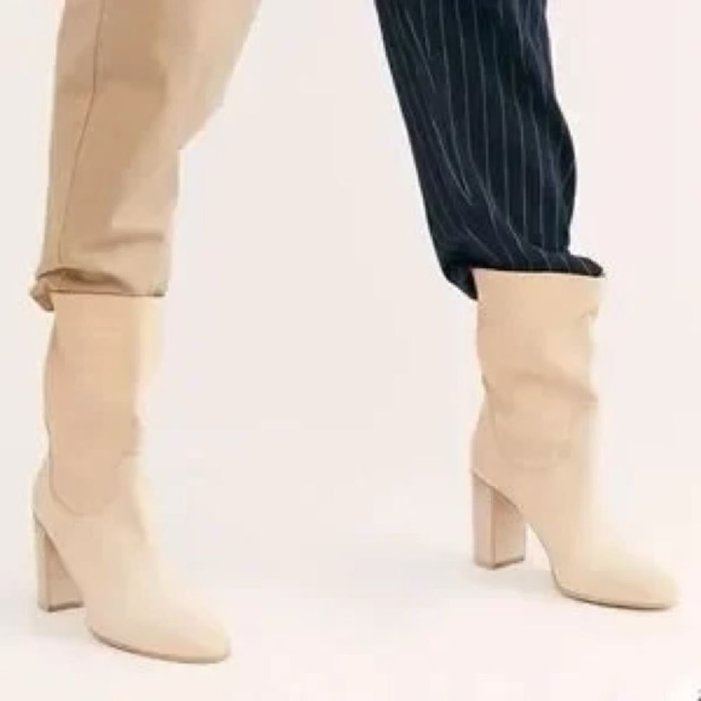 Free People Dakota Heel Boot Ankle Slouch Leather EU 39 US 8.5/9 - Picture 3 of 9